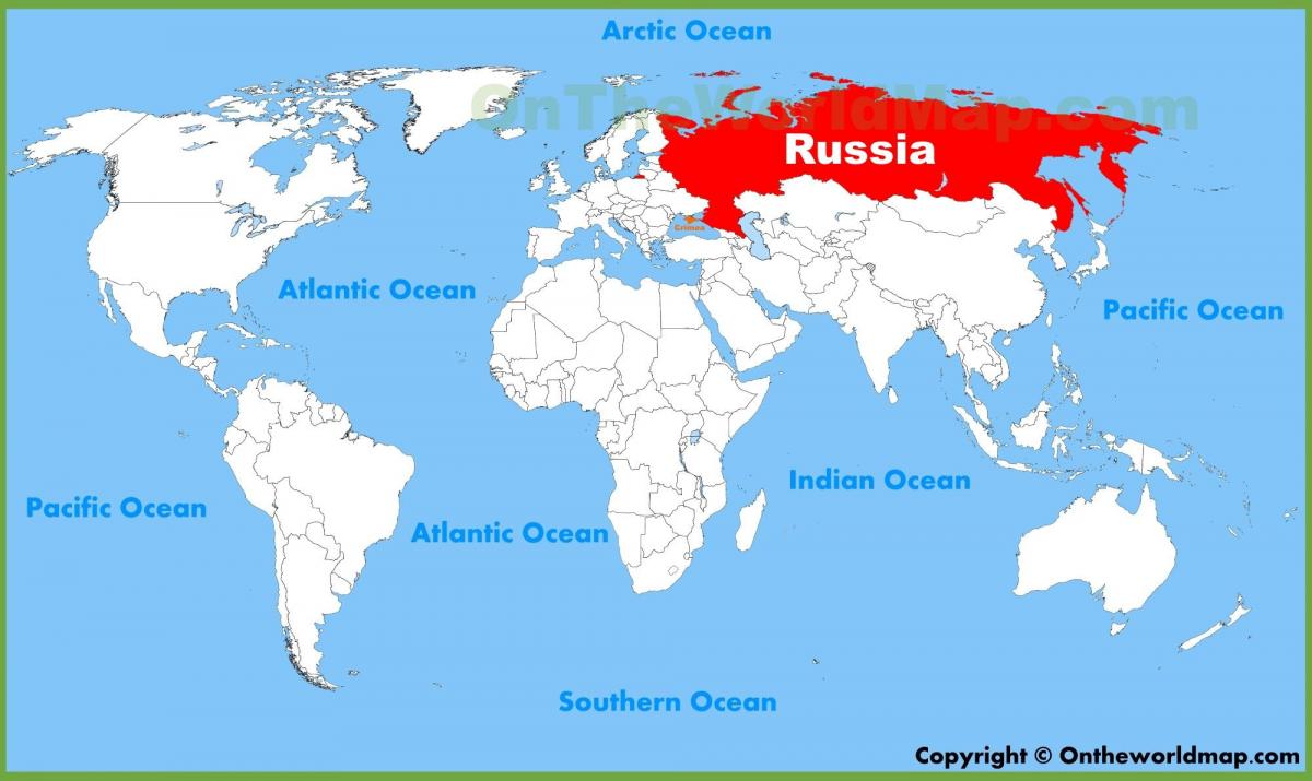 世界地图的俄罗斯