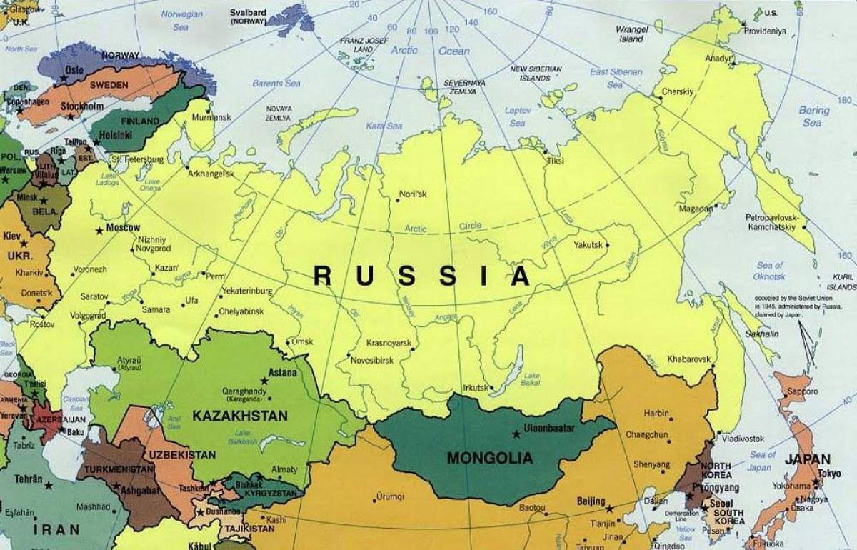地图俄罗斯和邻国
