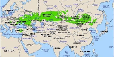 地图俄罗斯的草原