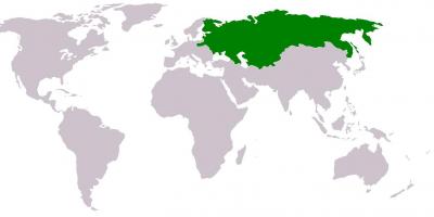 俄罗斯在世界地图上