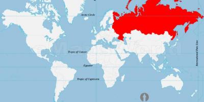 俄罗斯位置的地图