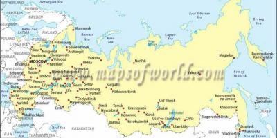 俄罗斯地图和城市
