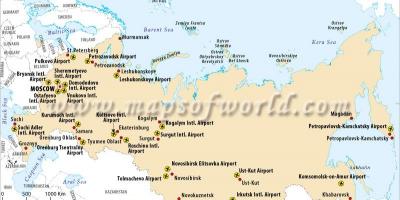 俄罗斯机场的地图