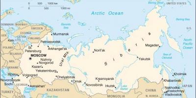 俄罗斯边境的地图