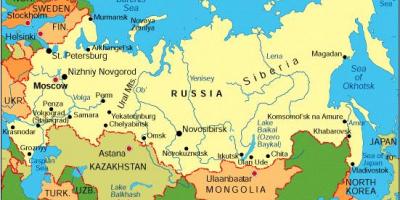 俄罗斯和周边国家地图